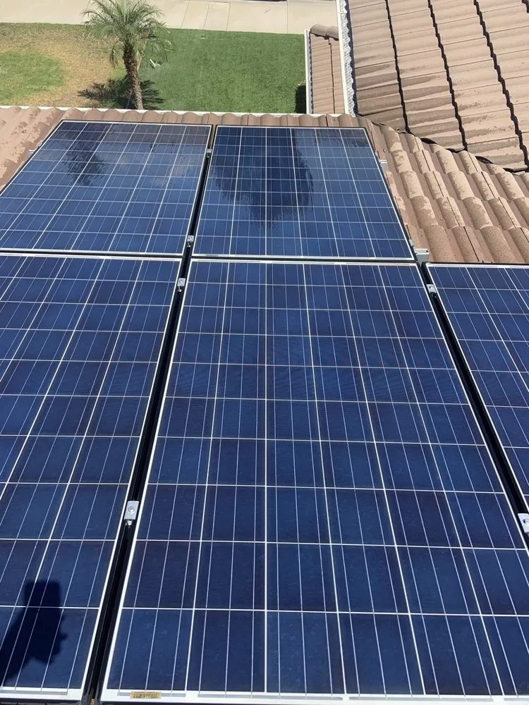 Slide of Roof Doctor Solar Panel Cleaning