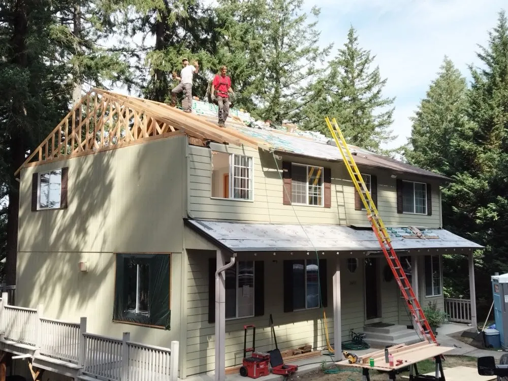 Slide of Roof Down Construction