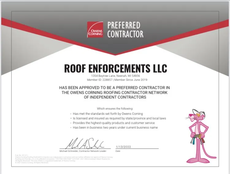 Slide of Roof Enforcements