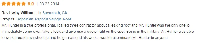 Slide of Roof Hunters