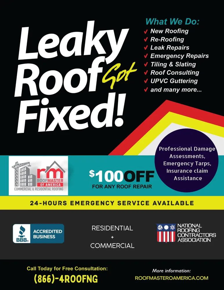 Slide of Roof Master of America