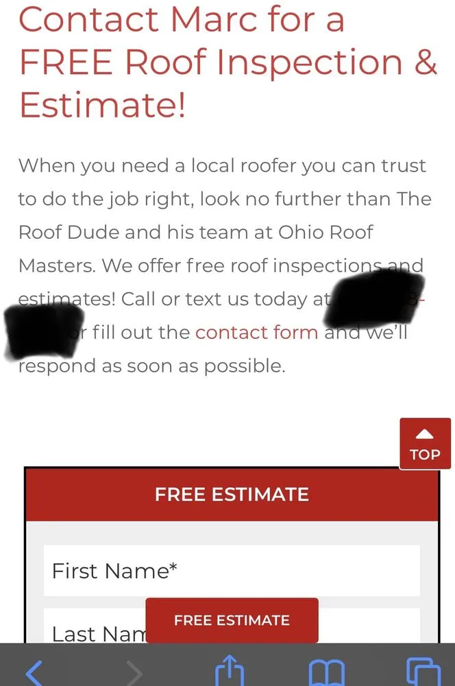 Slide of Roof Masters - Urbana