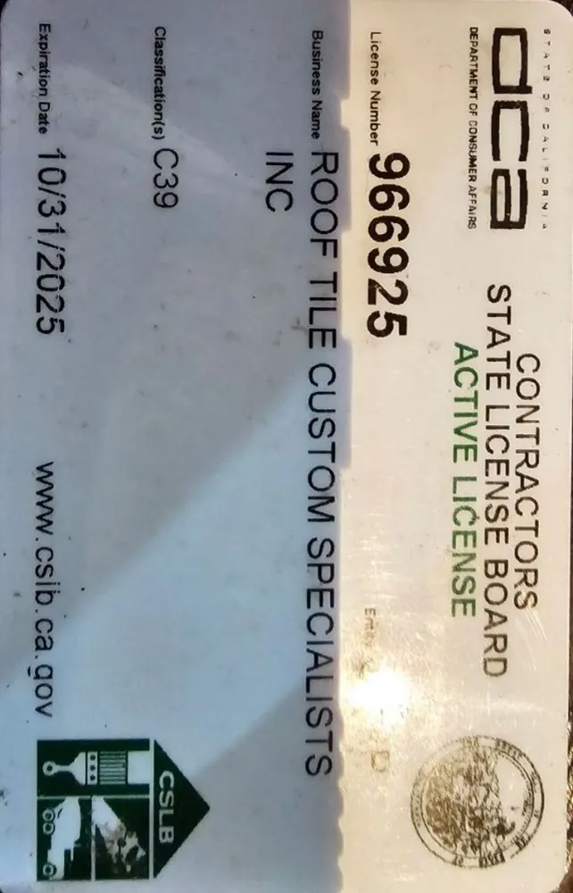 Slide of Roof Tile Custom Specialists