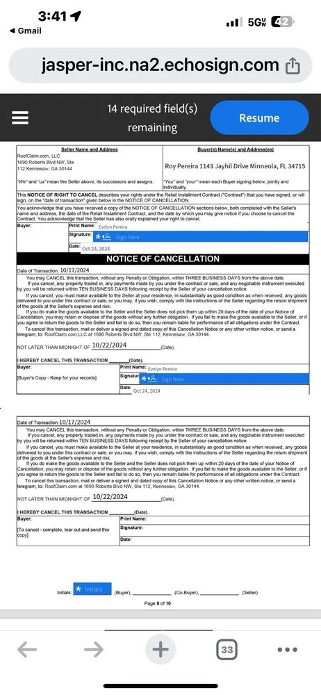 Slide of RoofClaim.com