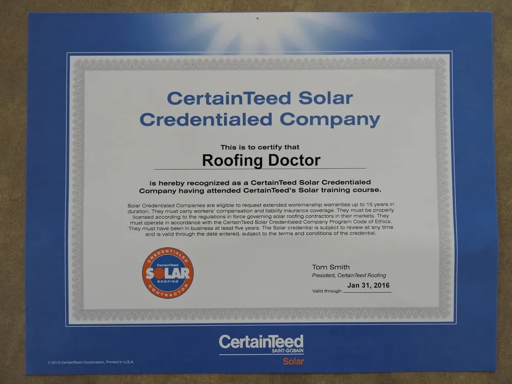 Slide of Roofing Doctor