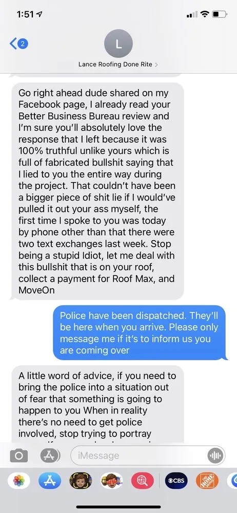 Slide of Roofing Done Rite