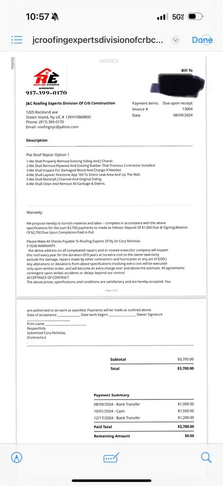 Slide of Roofing Experts