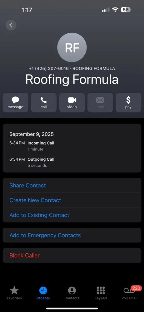 Slide of Roofing Formula