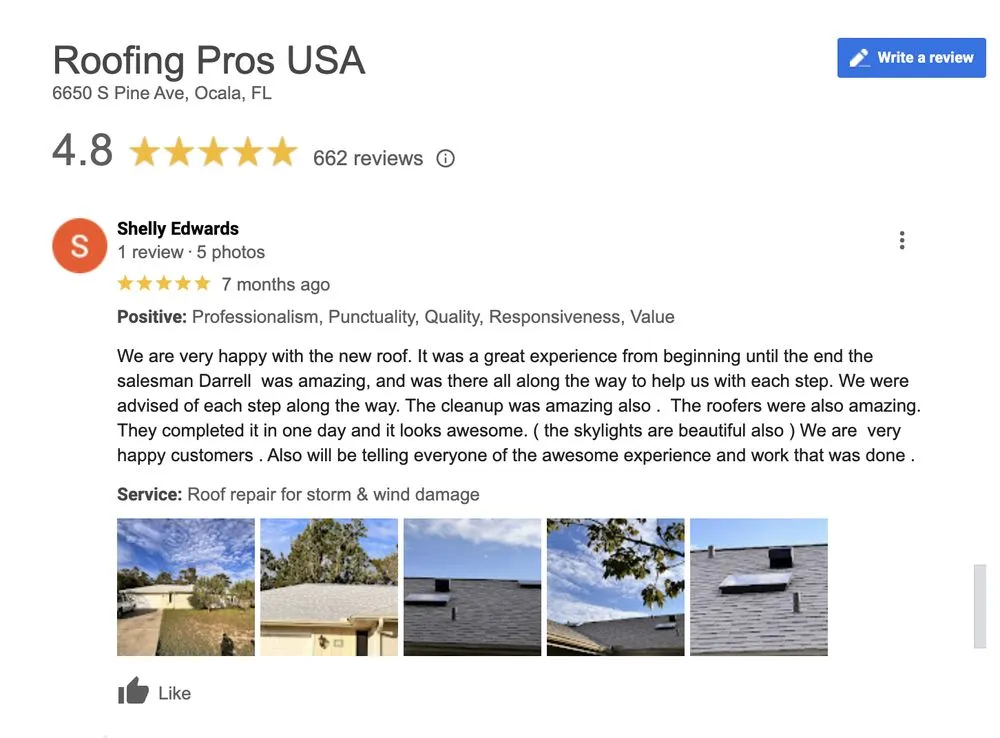 Slide of Roofing Pros USA