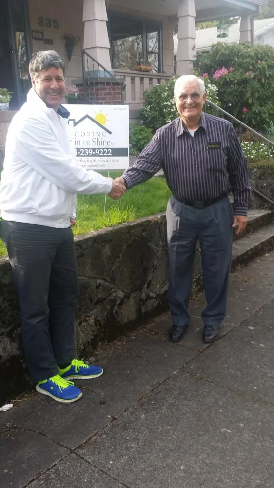 Slide of Roofing Rain OR Shine