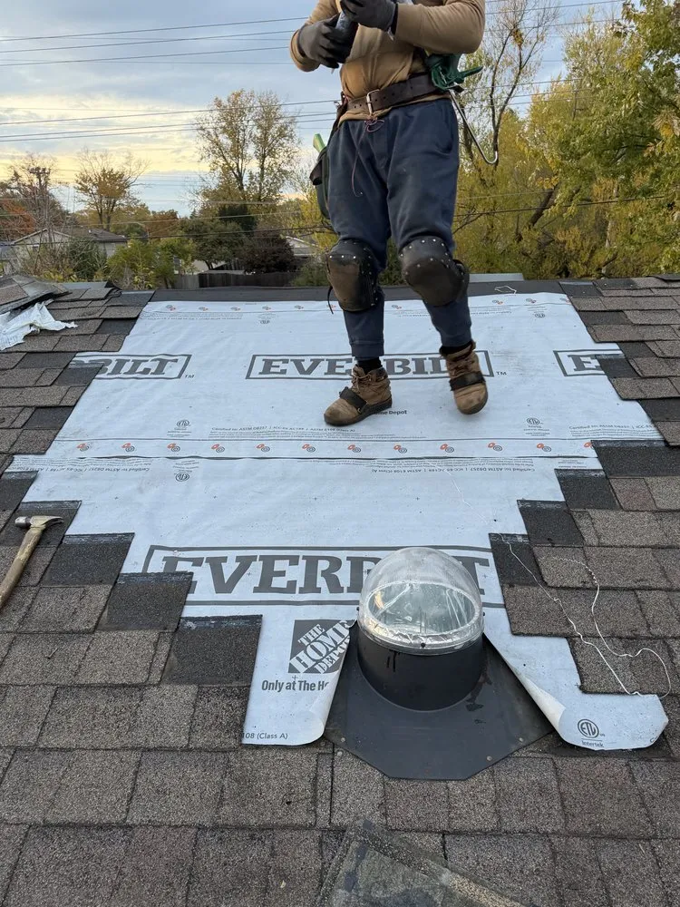 Slide of Roofing Technicians