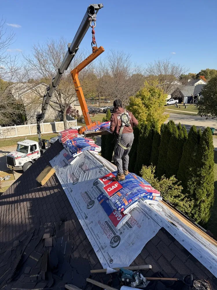 Slide of Roofing Technicians