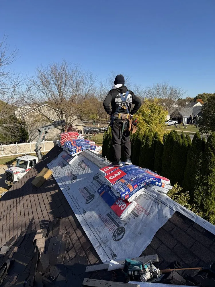 Slide of Roofing Technicians