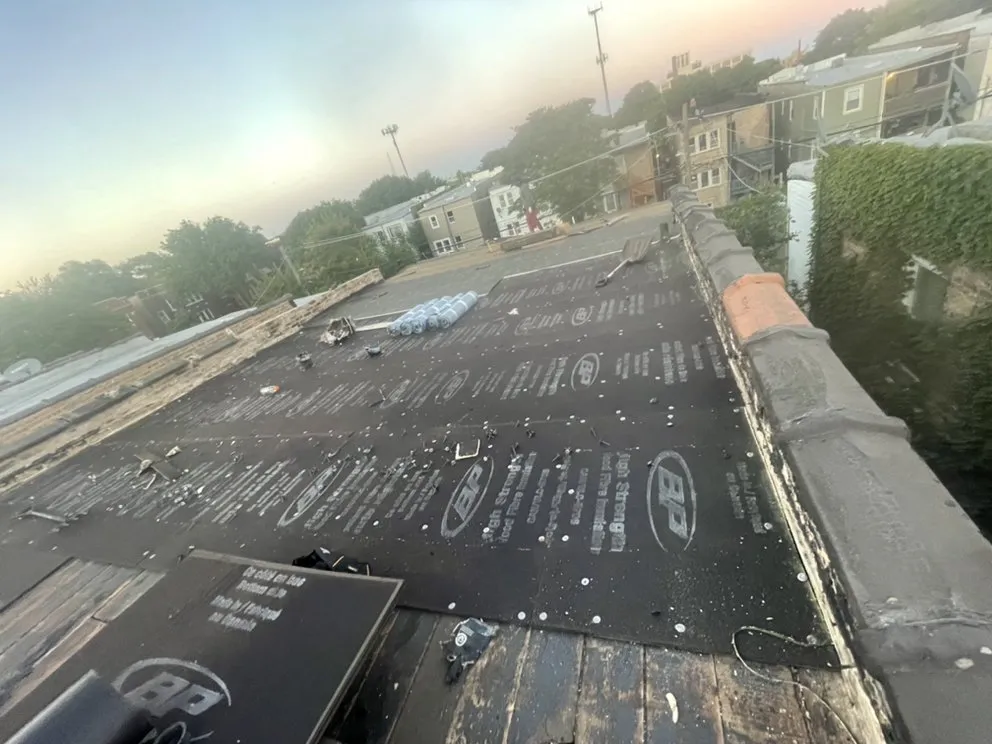 Slide of Roofing Techs