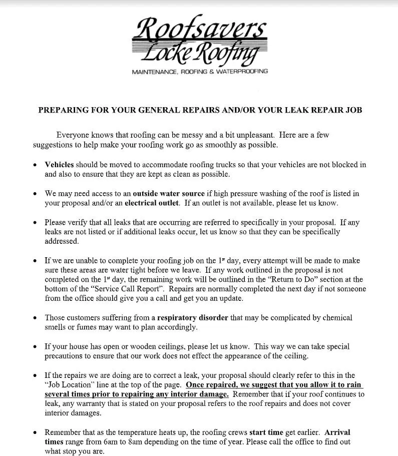 Slide of Roofsavers Locke Roofing