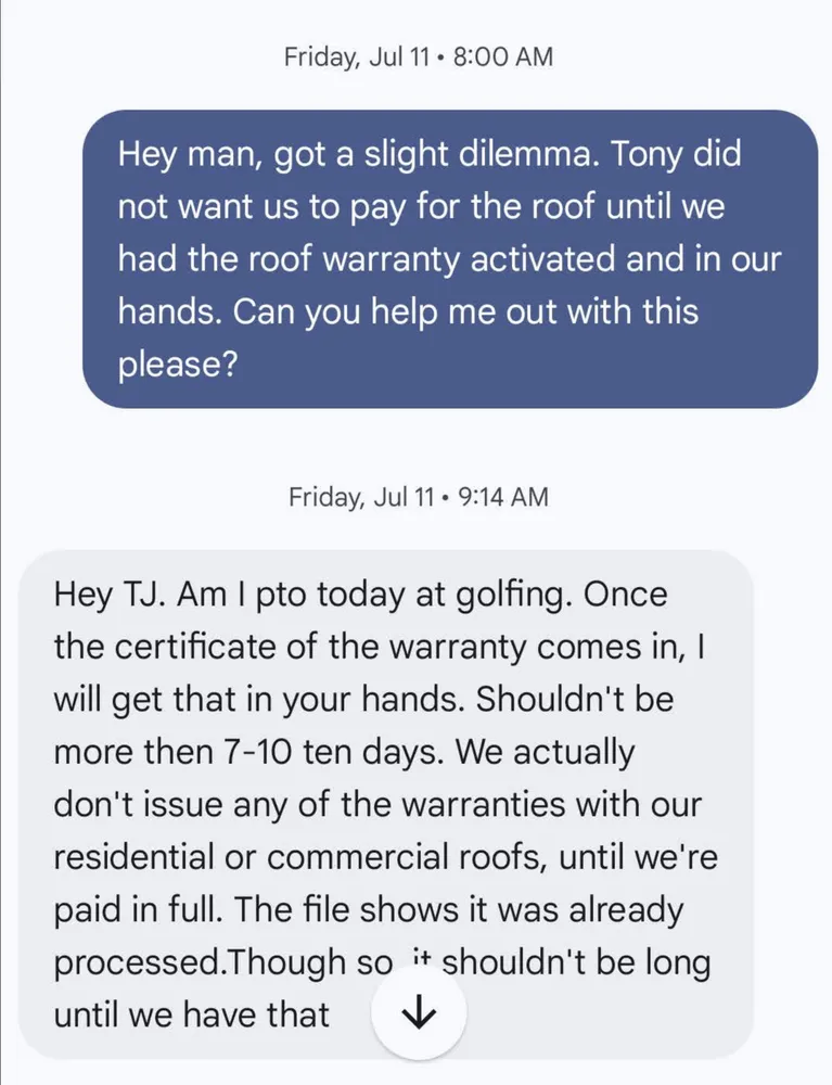 Slide of Roofsmith Restoration