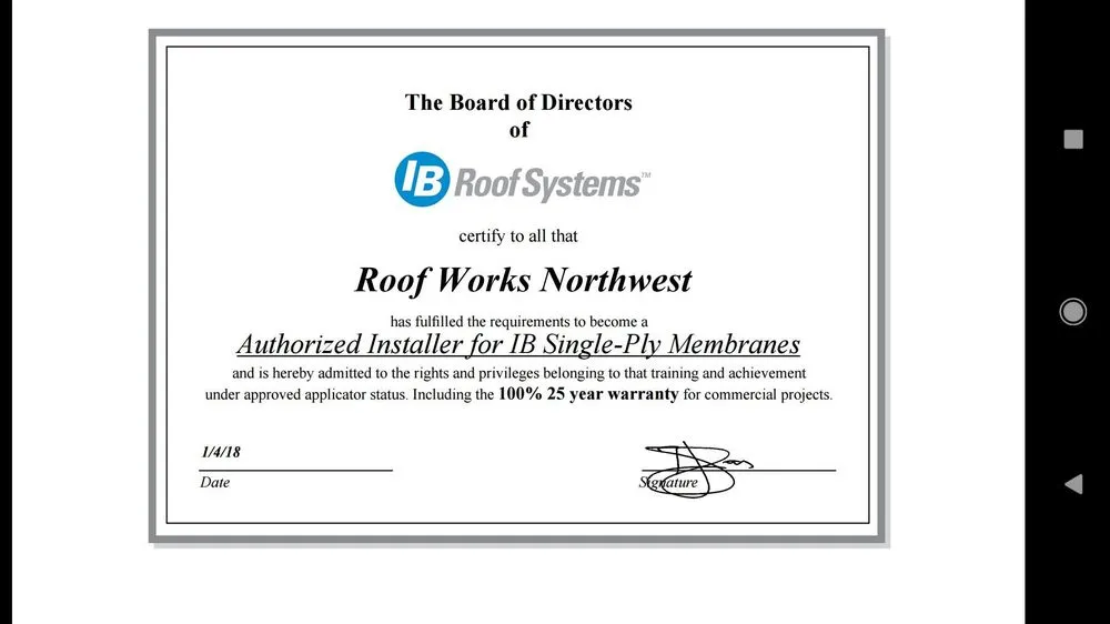 Slide of RoofWorks Northwest