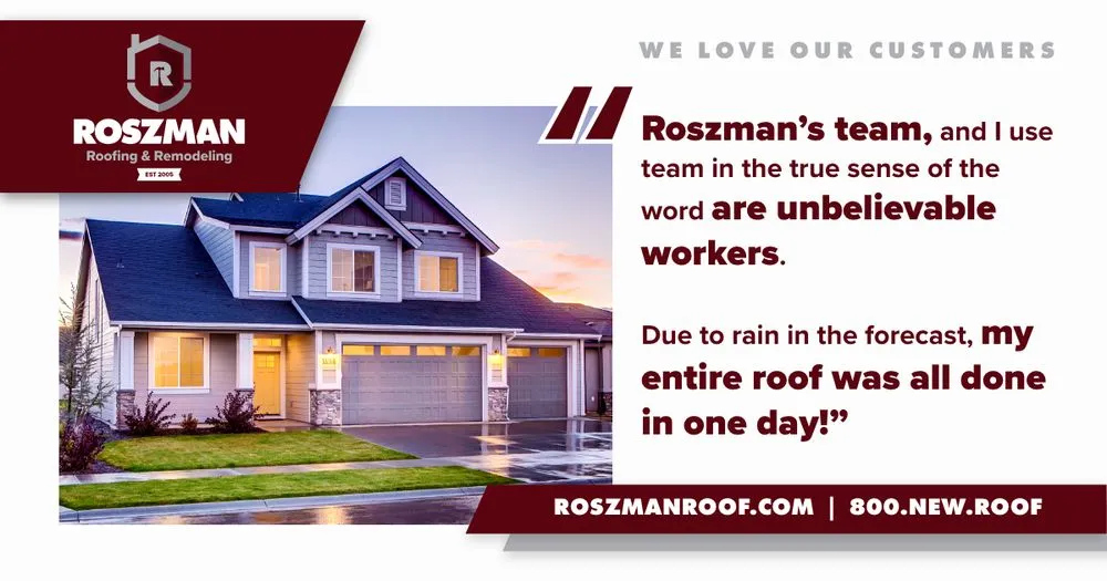 Slide of Roszman Roofing and Remodeling