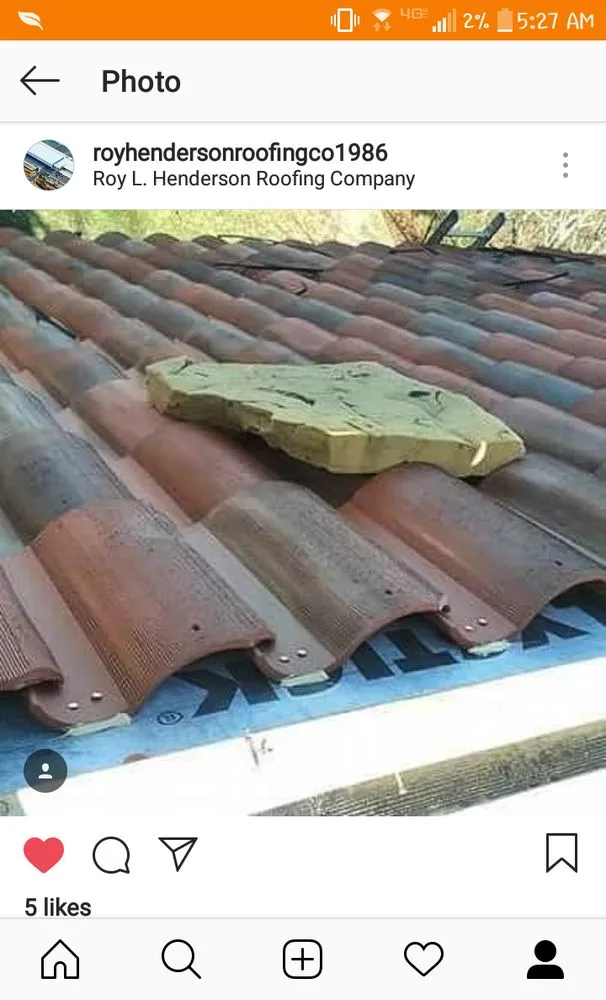 Slide of Roy Henderson Roofing Company