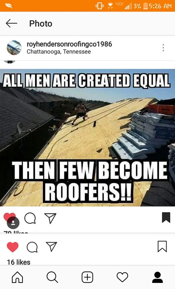 Slide of Roy Henderson Roofing Company