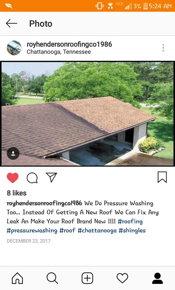 Slide of Roy Henderson Roofing Company