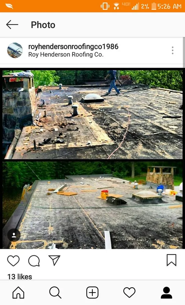 Slide of Roy Henderson Roofing Company