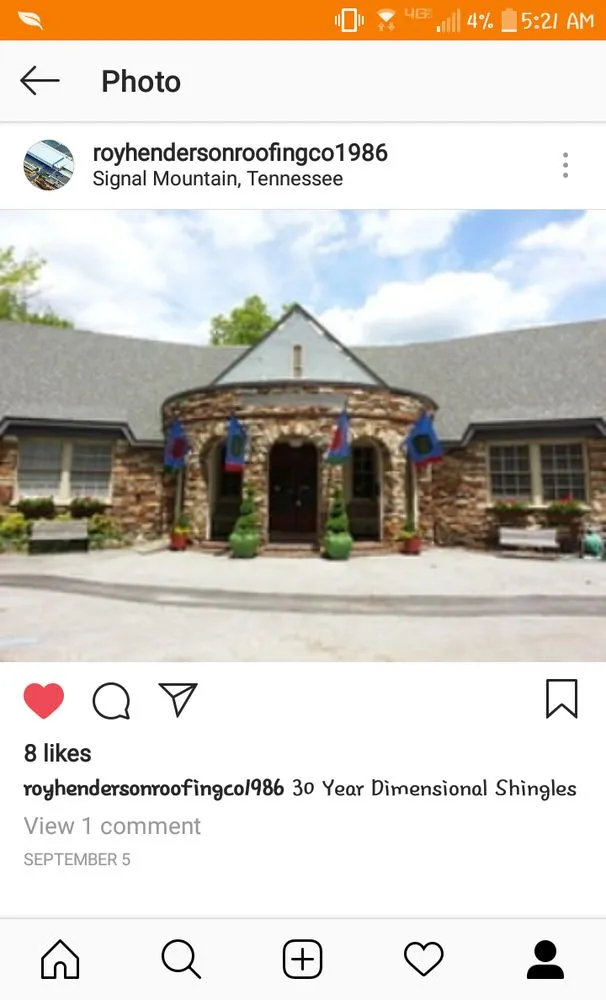 Slide of Roy Henderson Roofing Company