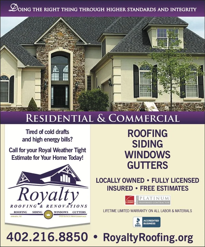 Slide of Royalty Roofing and Renovations