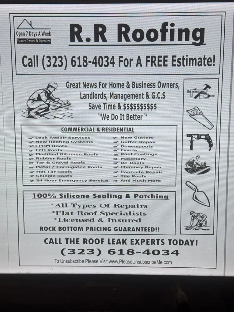 Slide of RR Roofing Service