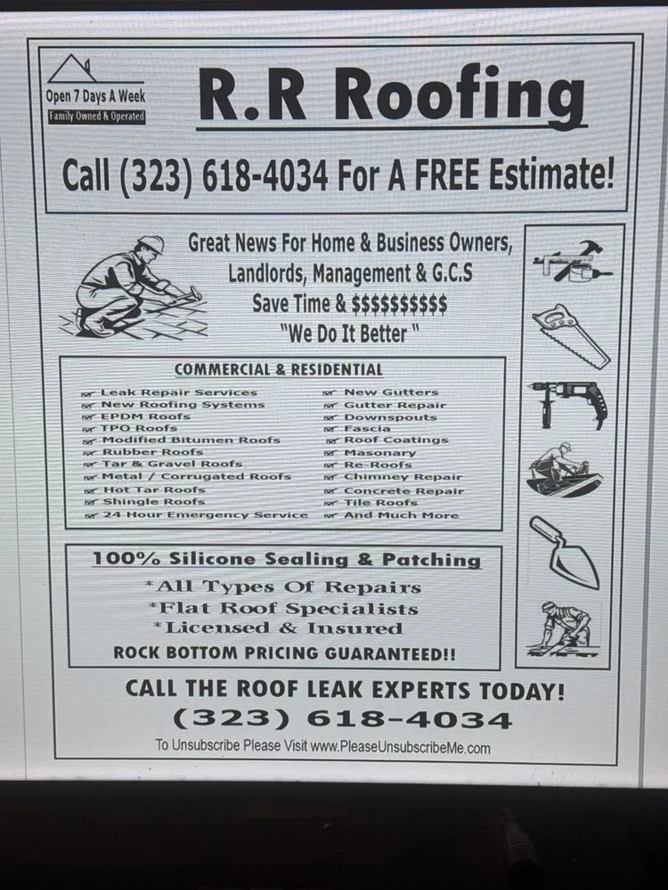 Slide of RR Roofing Service