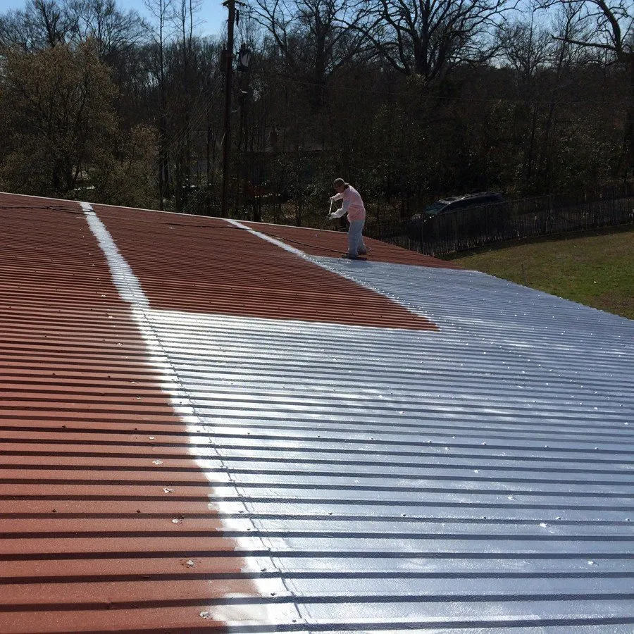 Slide of Rubberized Aluminum Roofcoating