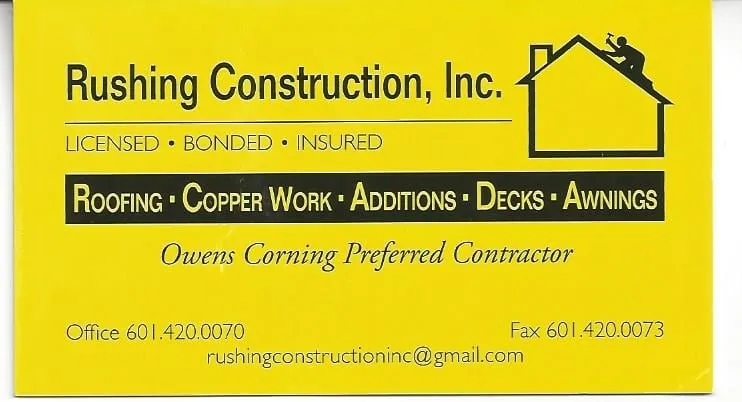 Slide of Rushing Construction