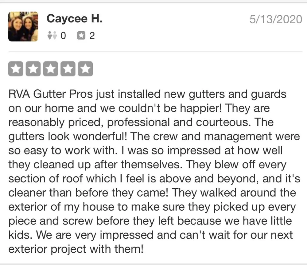 Slide of RVA Gutter Pros & Exterior Services