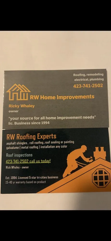 Slide of RW Home Improvements