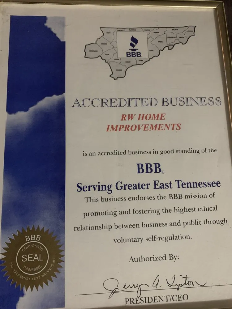 Slide of RW Home Improvements