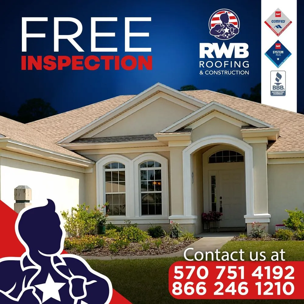Emergency roof leak repair in Hazle Township, PA by RWB Roofing & Construction
