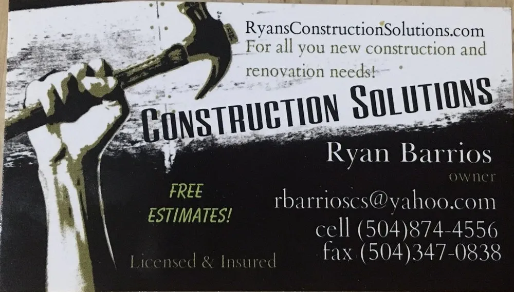 Slide of Ryan’s Construction Solutions