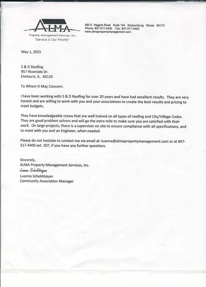 Slide of S & D Roofing