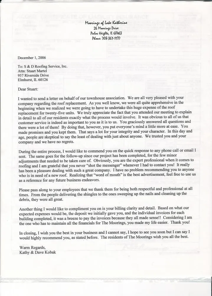 Slide of S & D Roofing