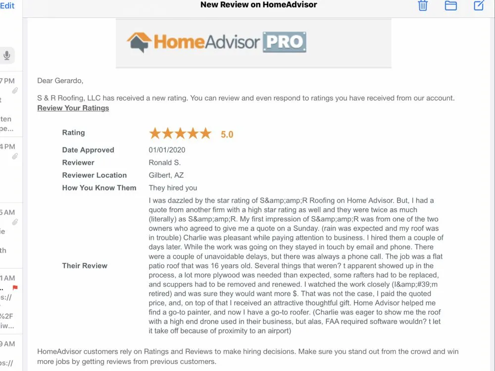 Slide of S & R Roofing