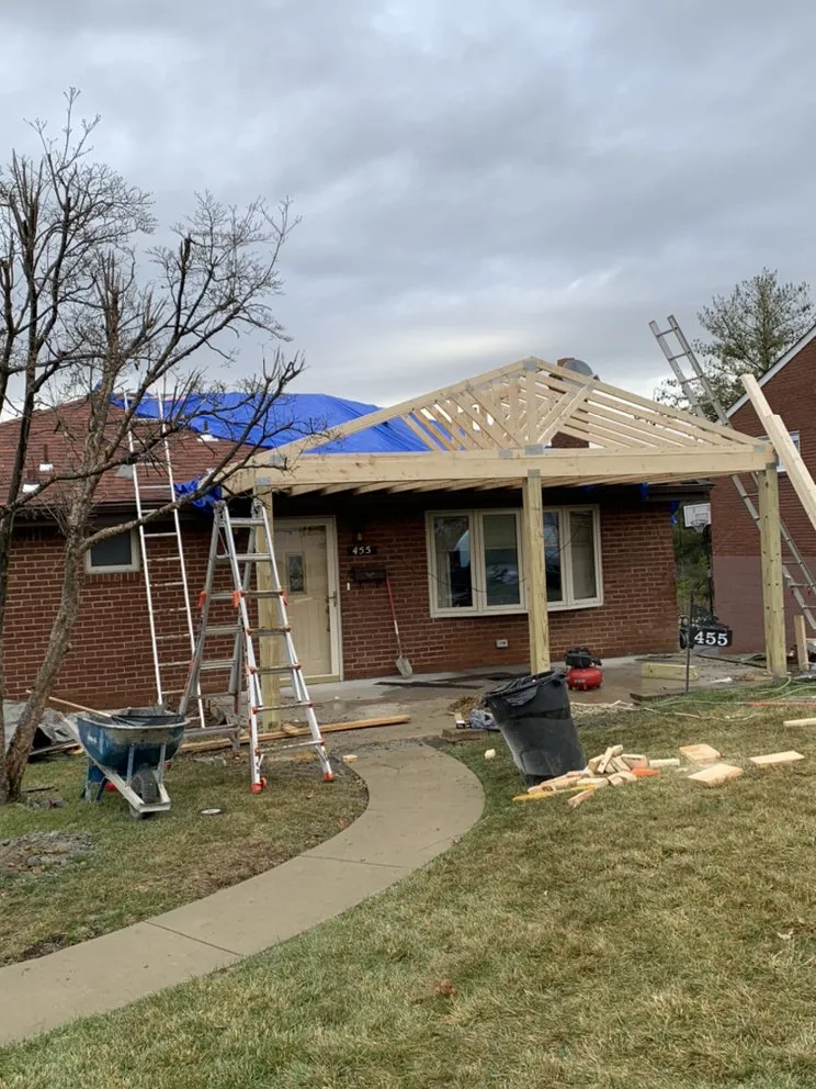 Slide of Sacred Pillars Demolition and Construction