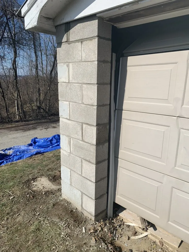 Slide of Sacred Pillars Demolition and Construction