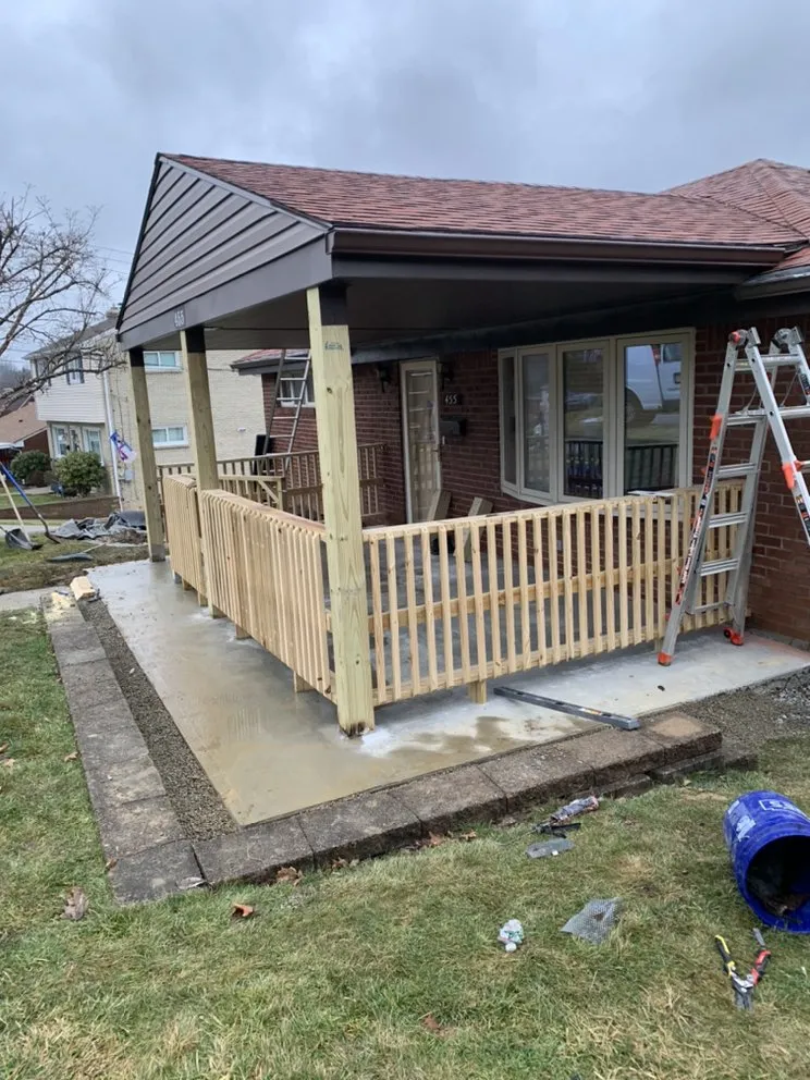 Slide of Sacred Pillars Demolition and Construction