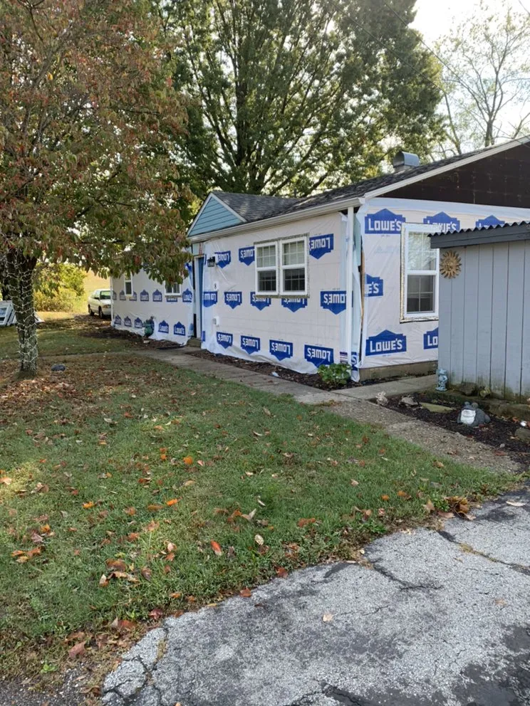 Slide of Sacred Pillars Demolition and Construction