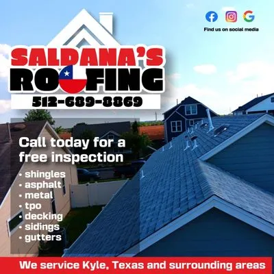 Saldana's Roofing Logo