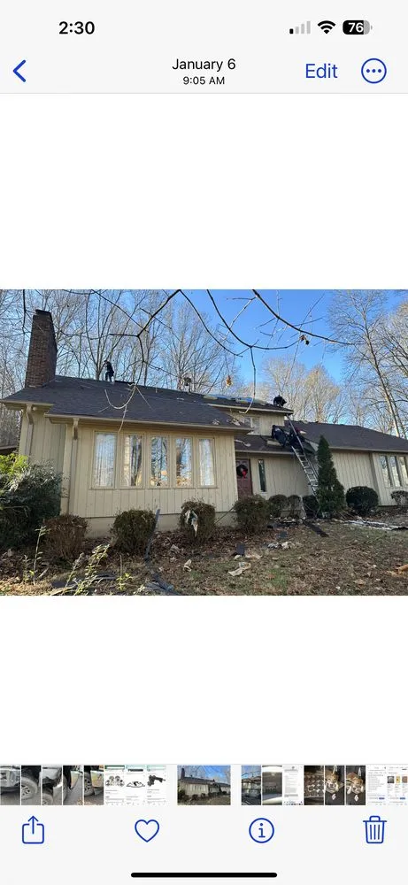 Slide of Sammy Waugh roofing