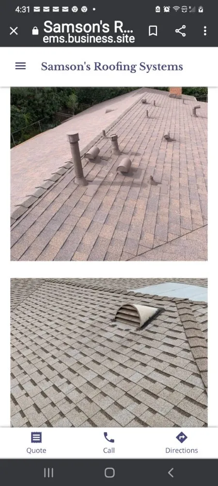 Slide of Samson's Roofing Systems