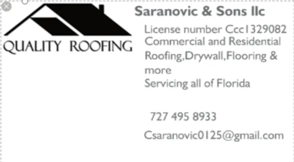Slide of Saranovic & sons roofing