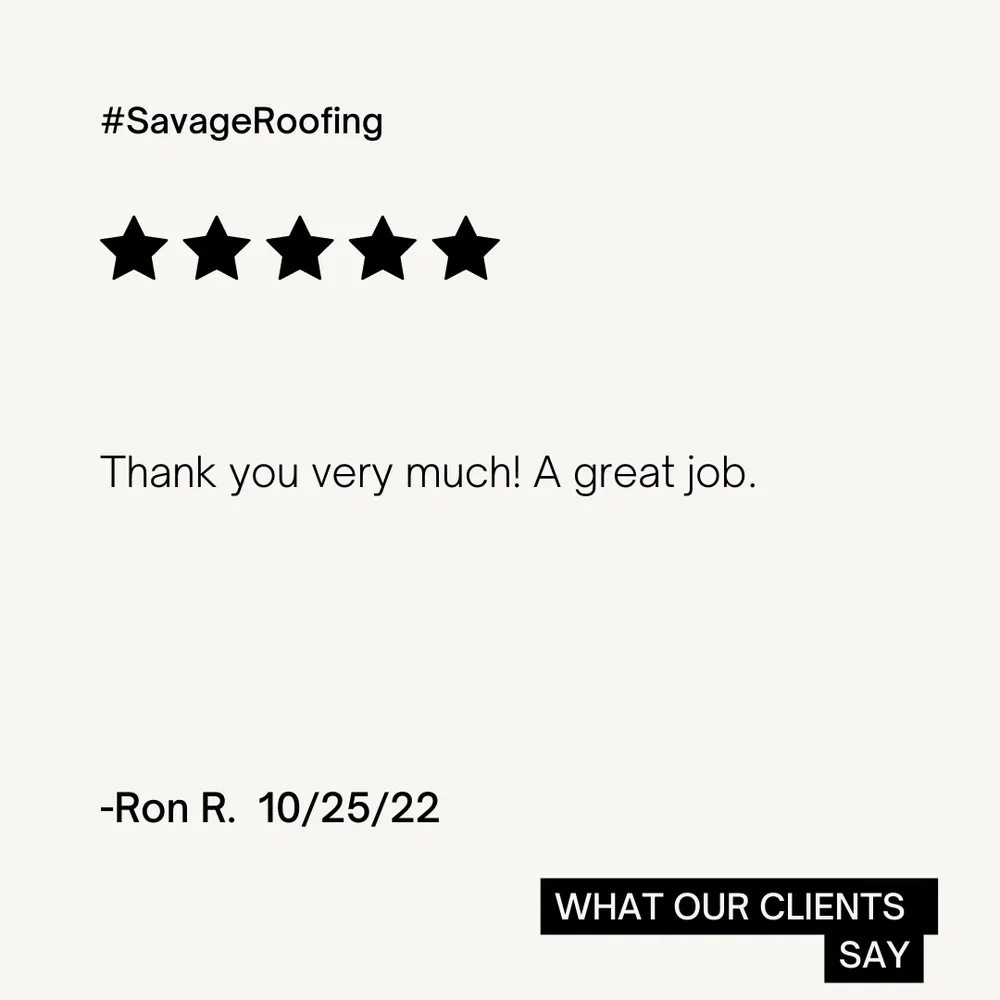 Slide of Savage Roofing