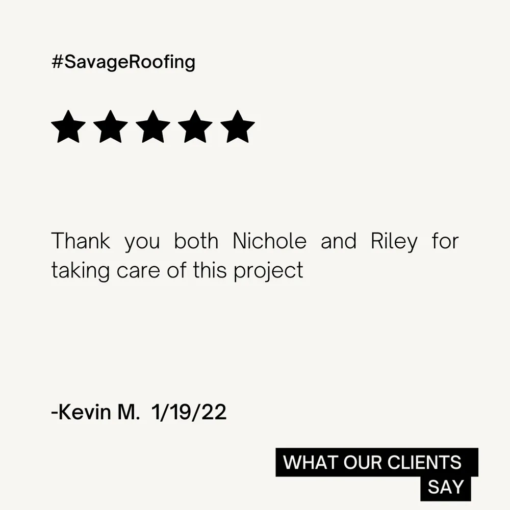 Slide of Savage Roofing